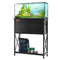 Aquarium Stand 20 Gallon Fish Tank Steel MDF Black Storage Cabinet