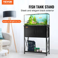 Aquarium Stand 20 Gallon Fish Tank Steel MDF Black Storage Cabinet