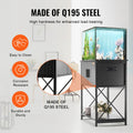 Aquarium Stand 20 Gallon Fish Tank Steel MDF Black Storage Cabinet