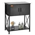 Aquarium Stand 20 Gallon Fish Tank Steel MDF Black Storage Cabinet