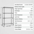 Plant Stand with Grow Lights 4 Tiers 180W 150 cm Tall Plant Grow Shelf