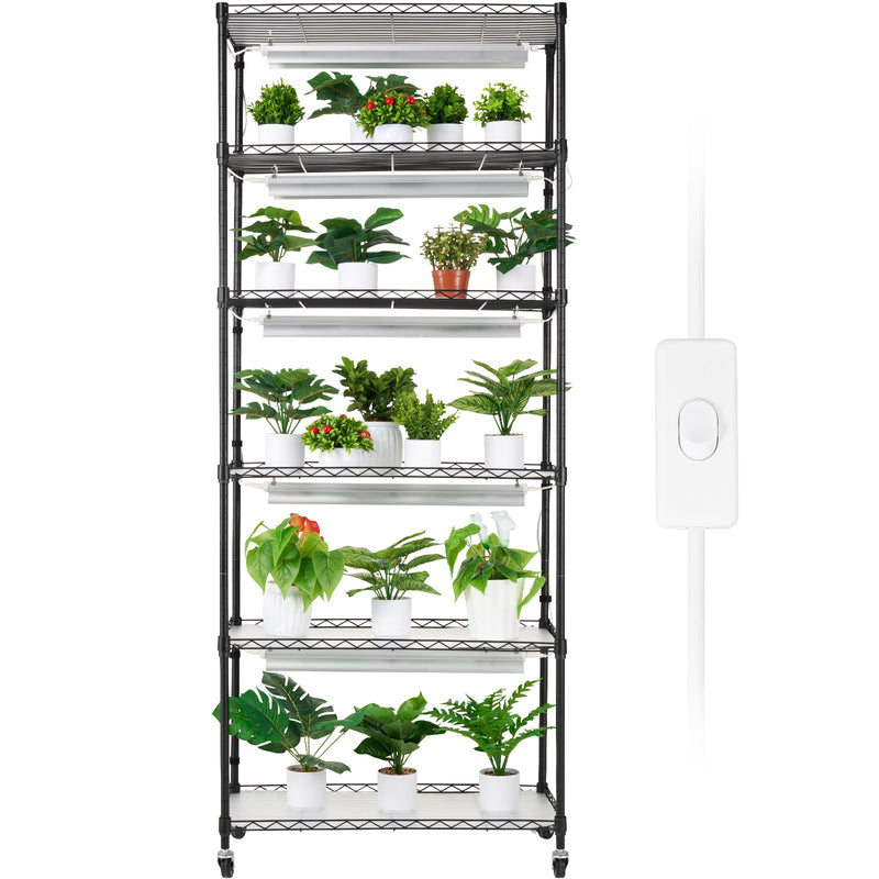DIY Plant Stand 6 Tier 192W Grow Lights 70.9