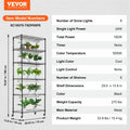 DIY Plant Stand 6 Tier 192W Grow Lights 70.9
