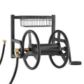 Wall Mounted Garden Hose Reel 125ft 5/8in Metal Basket