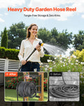 Wall Mounted Garden Hose Reel 125ft 5/8in Metal Basket