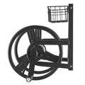 Wall Mounted Garden Hose Reel 125ft 5/8in Metal Basket
