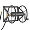 Wall Mounted Garden Hose Reel, Holds 200 ft 5/8-inch Manual Water Hose Winder, Heavy-Duty Steel, Outdoor Reel with Brass Fitting & 5ft Leader Hose, Space Saving, for Yard Lawn Garage