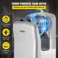 Jet Hand Dryer Automatic High Speed Silver Washroom 1800W
