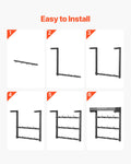 Coffee Mug Holder Wall Mount 12 Hooks Shelf Storage Rack
