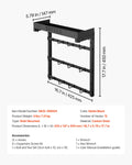 Coffee Mug Holder Wall Mount 12 Hooks Shelf Storage Rack