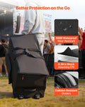 Drum Kit Bag 600D Padded Wheels 920x420x410mm Black