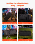 Drum Kit Bag 600D Padded Wheels 920x420x410mm Black