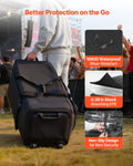 Drum Hardware Bag with Wheels 1680D Carry Case Black