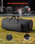 Drum Hardware Bag with Wheels 1680D Carry Case Black