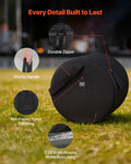 5 Piece Drum Case Set 600D Padded Bags Bass Tom Snare Drums