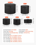 5 Piece Drum Case Set 600D Padded Bags Bass Tom Snare Drums