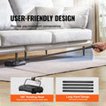 Carpet Sweeper, 200 mm Sweeping Paths, Floor Sweeper Manual Non Electric, 300 ml Dustbin Capacity with Comb for Home Office Rugs Hardwood Surfaces Wood Floors Laminate, Cleans Dust Pet Hair