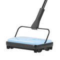 Carpet Sweeper Manual, Floor Sweeper with 300 ml Dustbin Capacity Easy to Empty, 17 cm Cleaning Width for Home Office Carpets Pet Hair Dust, Blue