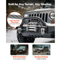 Electric Winch, 5400 kg Load Capacity, 12V DC Truck Winch with Φ9.1 mm x 24 m Steel Rope, Wireless & Wired Remote Control, IP55 Waterproof for Towing SUV Jeep Trailer Boat Off-Road Vehicle