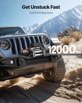 Electric Winch 5400kg 12V DC Steel Rope Wireless Remote IP55