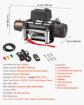 12V Electric Winch 5400kg Steel Rope 26m Truck SUV Jeep Trailer
