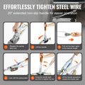 Come Along Winch 5 Ton Steel Cable Ratchet Puller 3 Hooks
