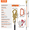 12.7mm Steel Core Flipline 16ft Arborist Tree Climbing Fall Protection