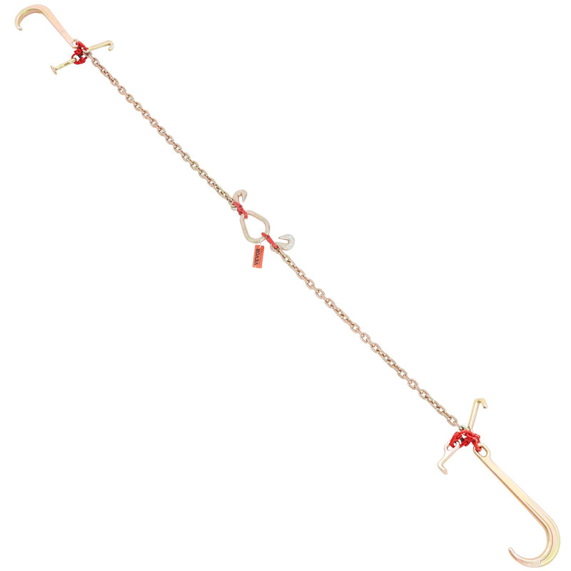V-Chain Bridle 4364kg G80 Tow Chain RTJ Hooks Galvanized Steel