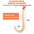 V-Chain Bridle 4364kg G80 Tow Chain RTJ Hooks Galvanized Steel
