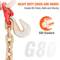 V-Chain Bridle 4364kg G80 Tow Chain RTJ Hooks Galvanized Steel
