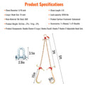 V-Chain Bridle 4364kg G80 Tow Chain RTJ Hooks Galvanized Steel