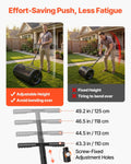 Compost Spreader 91cm Peat Moss Roller 4 Height Adjustable Steel