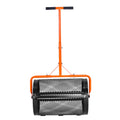 Compost Spreader 24in Peat Moss Roller 3 Height Adjust Steel