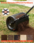 Compost Spreader 42cm Peat Moss Roller 3 Height Adjustable Steel