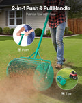 Compost Spreader 24in Wide Grass Seed Peat Moss Roller Adjustable