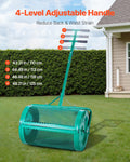 Compost Spreader 24in Wide Grass Seed Peat Moss Roller Adjustable