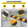 2x 6Ft Rubber Speed Bump Cable Protector Ramp 185x31x5.5cm