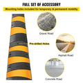 2x 6Ft Rubber Speed Bump Cable Protector Ramp 185x31x5.5cm