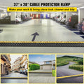 Rubber Cable Guard 3-Channel 2x2.3in 6600lbs Cord Ramp