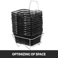 12PCS Black Metal Shopping Baskets with Handles Wire Mesh Retail