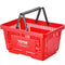 Plastic Shopping Basket 24L Red Set of 12 Retail Grocery