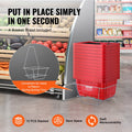 Plastic Shopping Basket 24L Red Set of 12 Retail Grocery