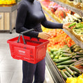 Plastic Shopping Basket 24L Red Set of 12 Retail Grocery