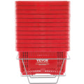 Plastic Shopping Basket 24L Red Set of 12 Retail Grocery