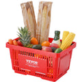 Plastic Shopping Basket 24L Red Set of 12 Retail Grocery