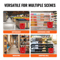 Shopping Basket Set 12 21L Red Plastic Grocery Metal Handle Retail