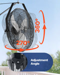 Industrial Wall Fan 615mm 3 Speed 4650 CFM Garage