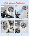Industrial Wall Fan 615mm 3 Speed 4650 CFM Garage