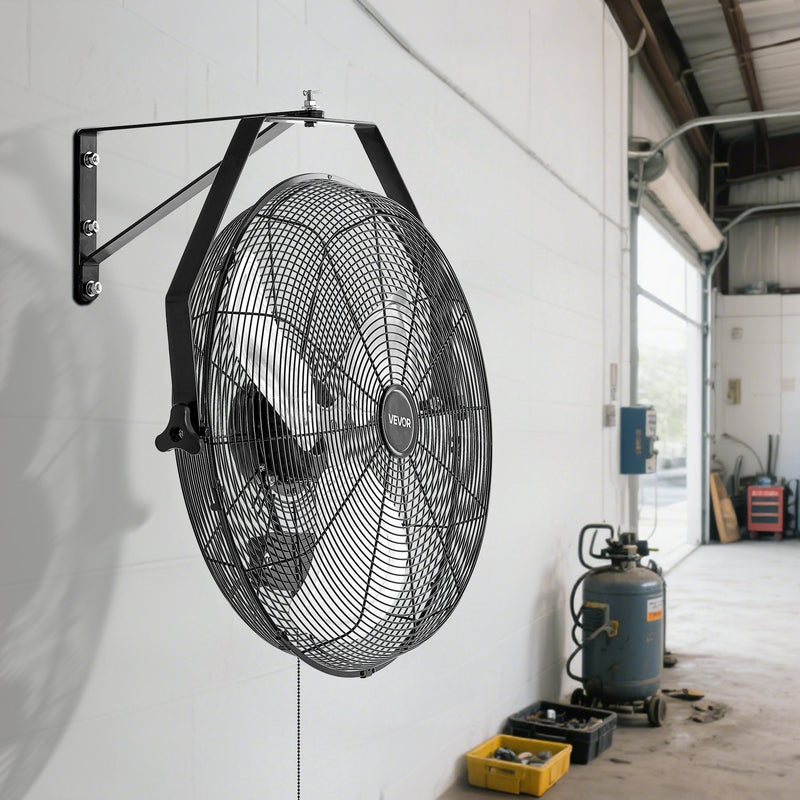 615mm Industrial Wall Mount Fan 3 Speed 4650 CFM for Garage Greenhouse