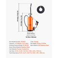 Industrial Concrete Sprayer with Wheeled Cart, 14L Stainless Steel Sprayer, Heavy Duty Tri-Poxy Pump Sprayers, 52cm Wand, 1.2m & 3m Hoses, 2 Brass Nozzles for Construction, Lawn & Garden